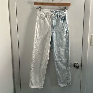 High Waisted Two Tone Jeans